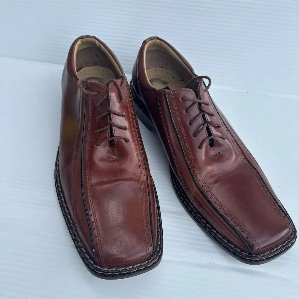 Stacy Adams Men's Brown Leather Square Toe Oxford Dress‎ Shoes 10.5 M